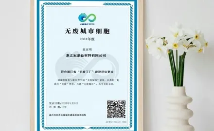 Zhejiang Guanhao Functional Material Co., Ltd. wurde mit dem Titel 